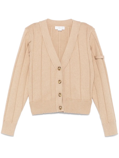 Victoria Beckham wide-ribbed cardigan - Neutrals - zdjęcie produktu nr 1