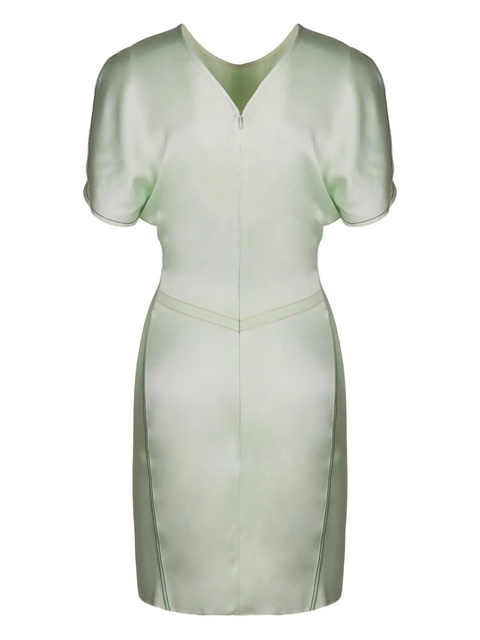 Victoria Beckham draping short-sleeve mini dress - Green - zdjęcie produktu nr 2