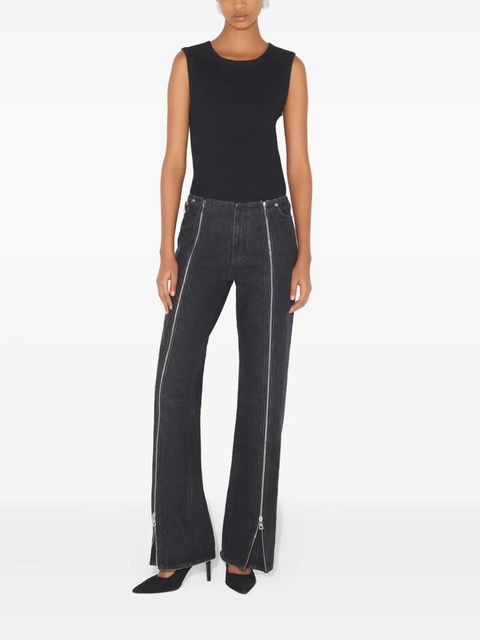 Jean Paul Gaultier zipped cotton jeans - Black - zdjęcie produktu nr 2