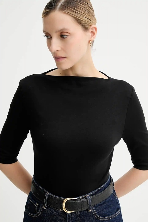 Calvin Klein t-shirt bawełniany damski kolor czarny LV044C217G - zdjęcie produktu nr 2
