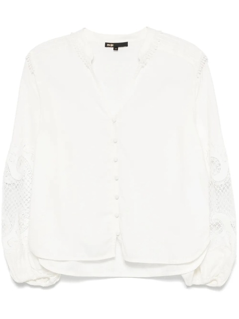 Maje linen shirt - White - zdjęcie produktu nr 1