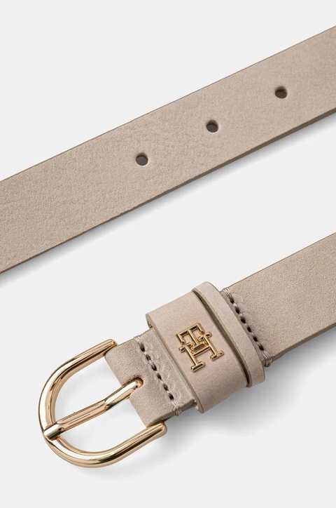 Tommy Hilfiger pasek zamszowy kolor szary AW0AW17245 - zdjęcie produktu nr 2