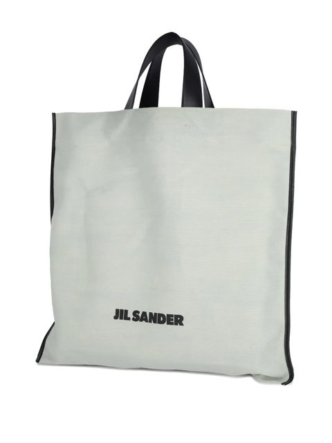 Jil Sander large leather-trimmed tote bag - Green - zdjęcie produktu nr 2