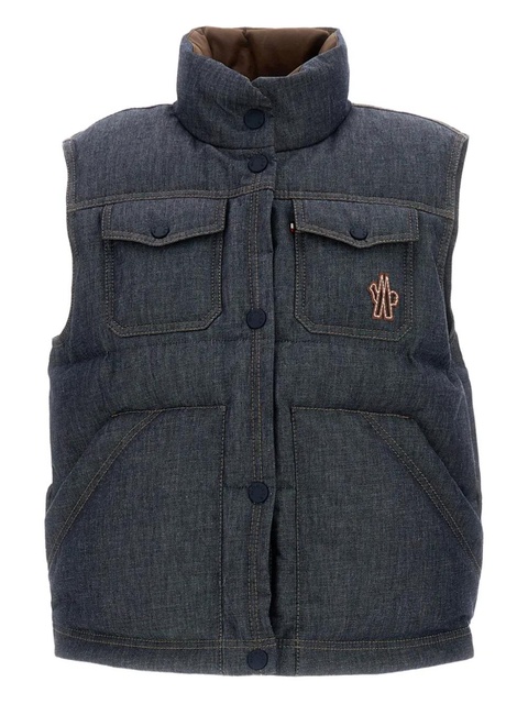 Moncler Grenoble Knysna pocketed high-collar gilet - Blue - zdjęcie produktu nr 1