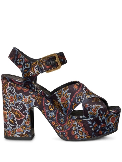 ETRO paisley-print leather sandals - Brown - zdjęcie produktu nr 1