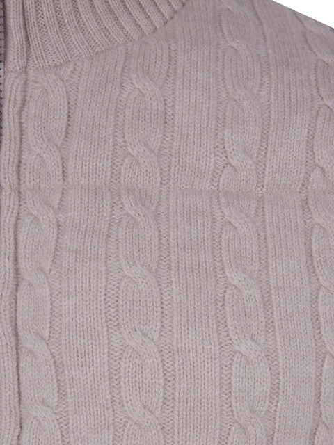 MC2 Saint Barth Mya cable-knit padded cardigan - Neutrals - zdjęcie produktu nr 2