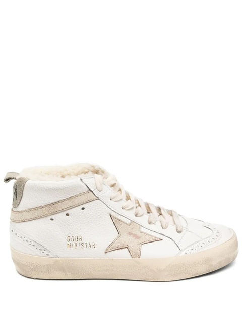 Golden Goose Mid Star Nappa upper shiny sneakers - White - zdjęcie produktu nr 1