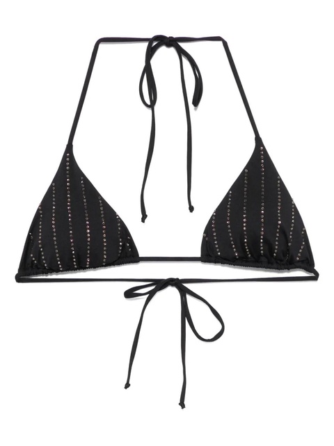 MC2 Saint Barth rhinestone-embellished bikini top - Black - zdjęcie produktu nr 1