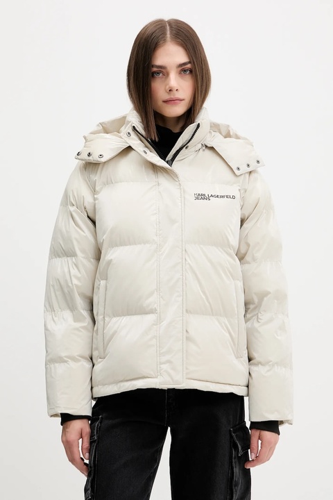 Karl Lagerfeld Jeans kurtka kolor beżowy zimowa A4W15020 - zdjęcie produktu nr 1