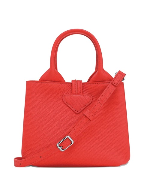 Longchamp mini Le Roseau grained-leather tote bag - Red - zdjęcie produktu nr 2