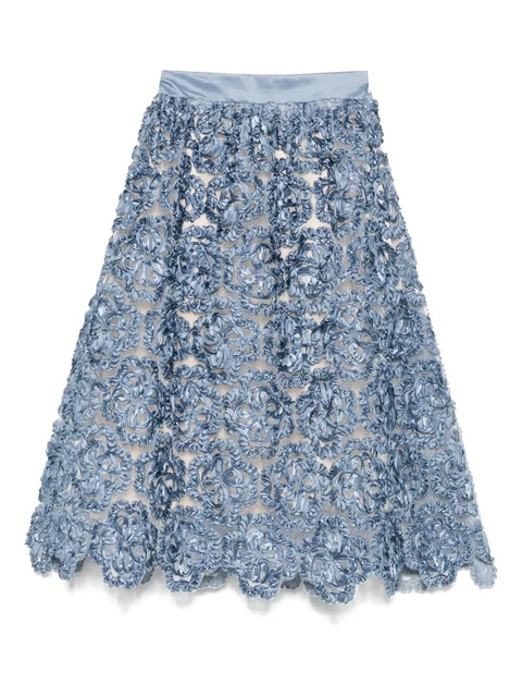 Maje embroidered midi skirt - Blue - zdjęcie produktu nr 1