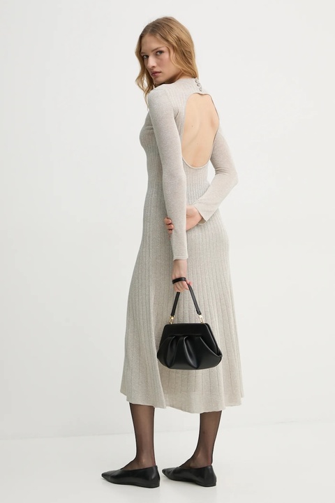 AERON sukienka PAVLOVA kolor beżowy maxi rozkloszowana DR561562 - zdjęcie produktu nr 2