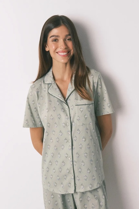 women'secret komplet piżamowy bawełniany damska kolor zielony 3592468 - zdjęcie produktu nr 2