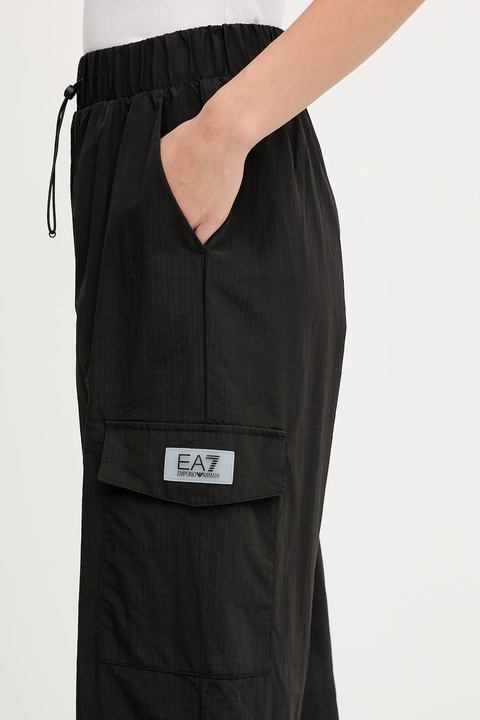 EA7 Emporio Armani spodnie dresowe damskie kolor czarny gładkie AF16217.7W000410 - zdjęcie produktu nr 2
