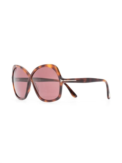 TOM FORD Eyewear oversize tortoiseshell sunglasses - Brown - zdjęcie produktu nr 2