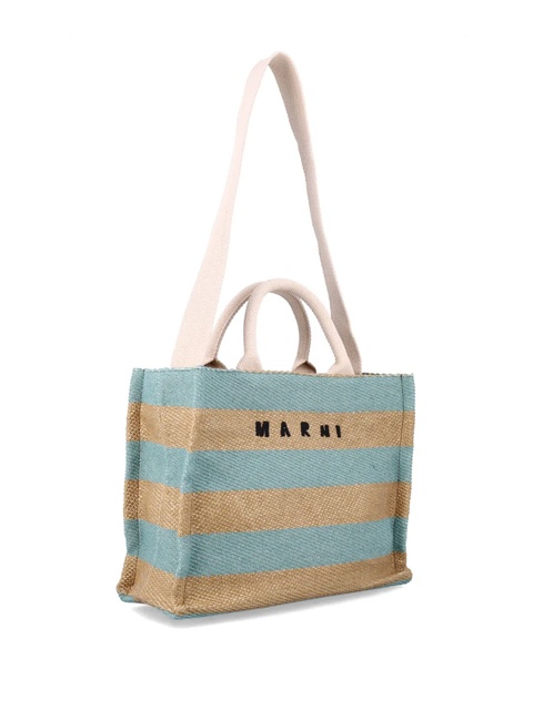 Marni logo print tote bag - Blue - zdjęcie produktu nr 2