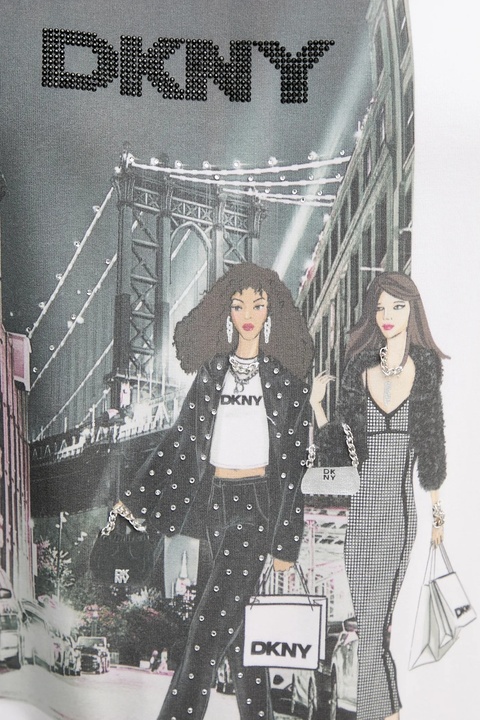 Dkny t-shirt KNIT TOPS damski kolor biały P5MOHWNA - zdjęcie produktu nr 2