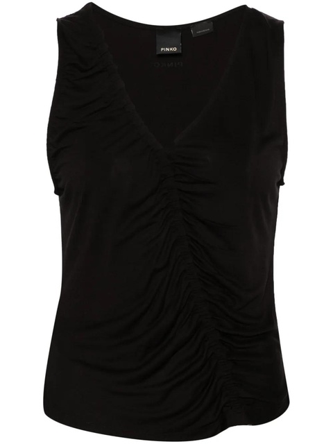 PINKO gathered sleeveless tank top - Black - zdjęcie produktu nr 1