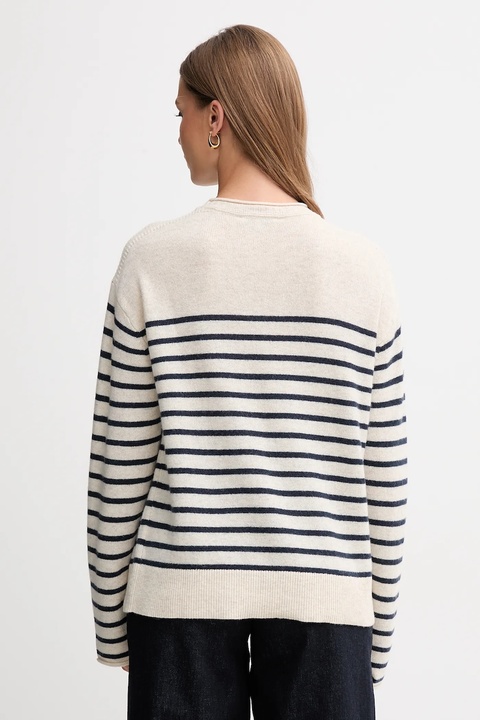 Tommy Hilfiger sweter wełniany damski kolor beżowy lekki WW0WW46438 - zdjęcie produktu nr 2