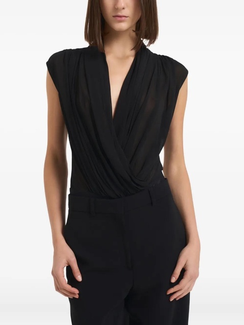 Max Mara draped-detail top - Black - zdjęcie produktu nr 1