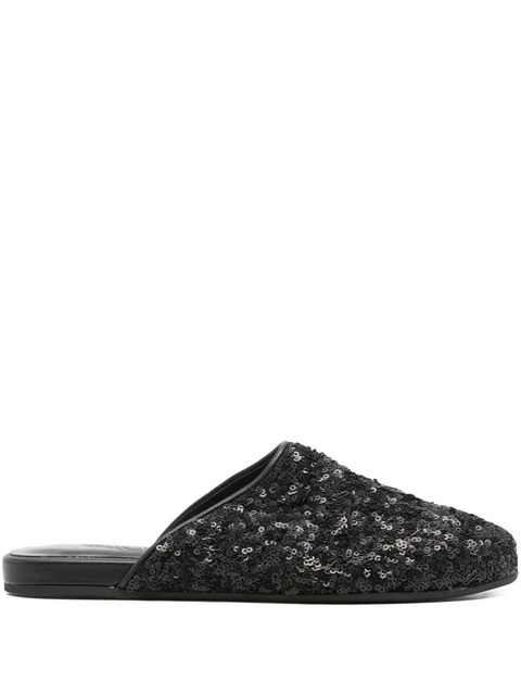 Ancient Greek Sandals The Slipper sequined mules - Black - zdjęcie produktu nr 1