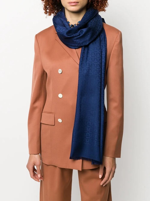 Ferragamo Gancini print scarf - Blue - zdjęcie produktu nr 2