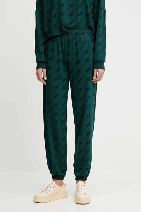 HUGO spodnie dresowe damskie kolor zielony z aplikacją 50545211 - zdjęcie produktu nr 1