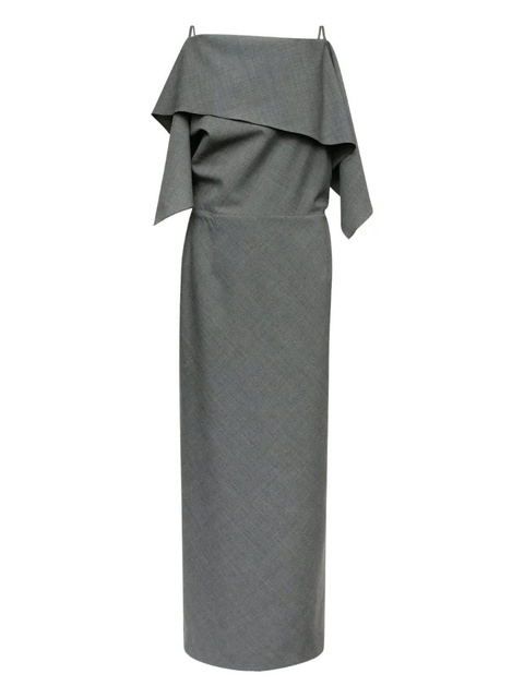 MM6 Maison Margiela ruffled maxi dress - Grey - zdjęcie produktu nr 1