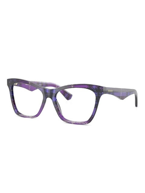 Burberry Eyewear check-pattern square glasses - Purple - zdjęcie produktu nr 2