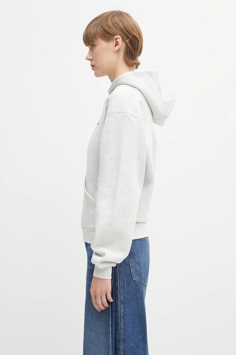 Coperni bluza bawełniana Horn damska kolor szary z kapturem gładka COPJS15BISF5035 - zdjęcie produktu nr 2