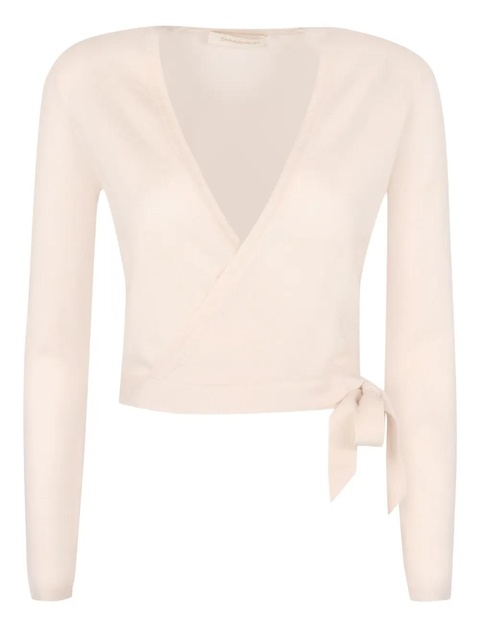 ZIMMERMANN ribbed knit wrap top - Neutrals - zdjęcie produktu nr 1