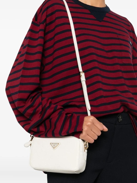 Prada logo plaque satchel - White - zdjęcie produktu nr 1