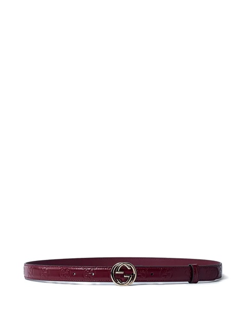 Gucci Interlocking G motif leather belt - Red - zdjęcie produktu nr 1