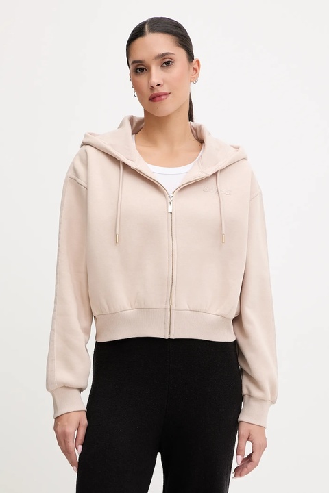 Guess bluza AELIA damska kolor beżowy z kapturem gładka V5BQ11 KB681 - zdjęcie produktu nr 1