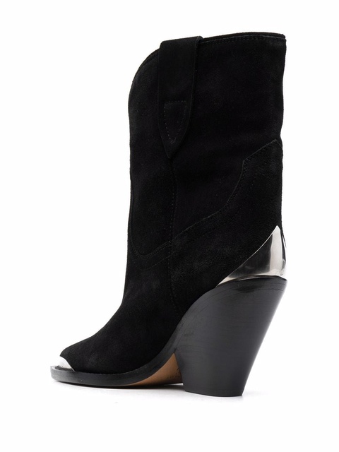 Isabel Marant Leyane 100mm suede boots - Black - zdjęcie produktu nr 2