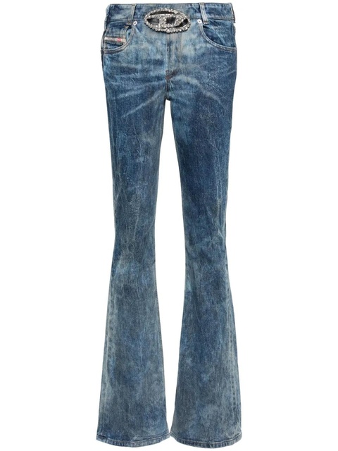 Diesel gem-logo buckle flared jeans - Blue - zdjęcie produktu nr 1