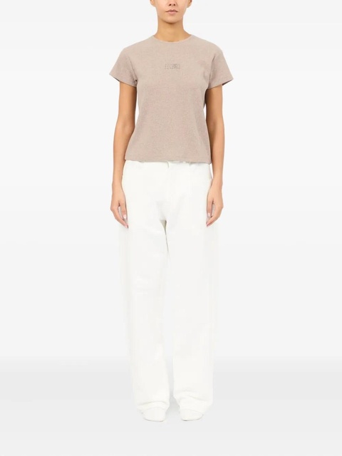 MM6 Maison Margiela Numbers-print T-shirt - Neutrals - zdjęcie produktu nr 1