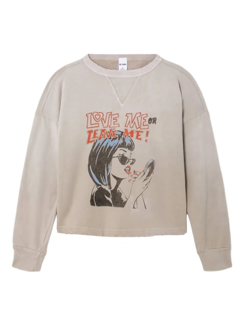 RE/DONE Love Me graphic sweatshirt - Neutrals - zdjęcie produktu nr 1