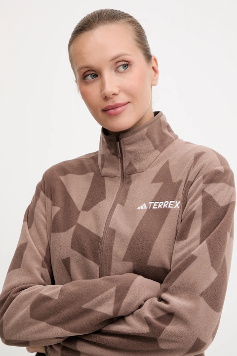 adidas TERREX bluza sportowa Multi damska kolor brązowy wzorzysta JN0997 - zdjęcie produktu nr 2