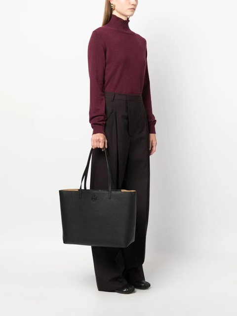 Tory Burch McGraw leather tote bag - Black - zdjęcie produktu nr 2