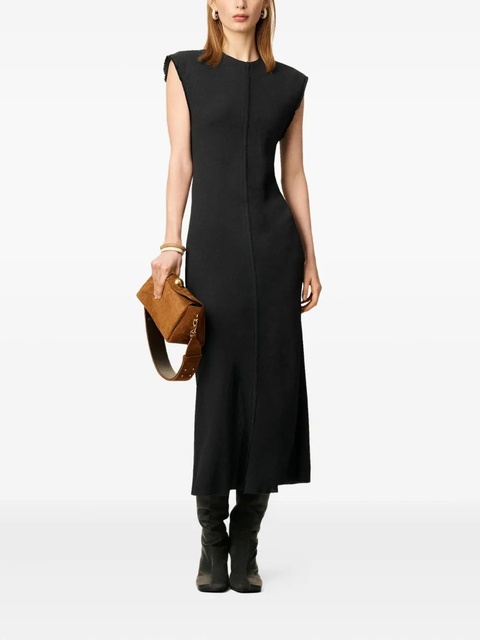AMI Paris raw-edge sleeveless long dress - 020 ANTHRACITE - zdjęcie produktu nr 1
