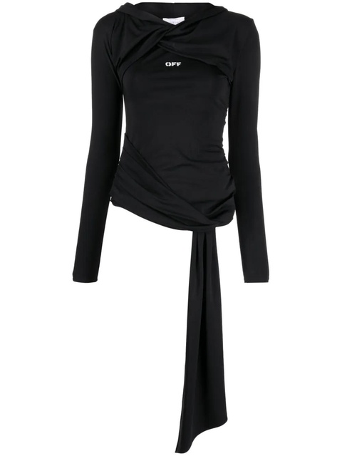 Off-White Fluid Jer Twist hooded top - Black - zdjęcie produktu nr 1