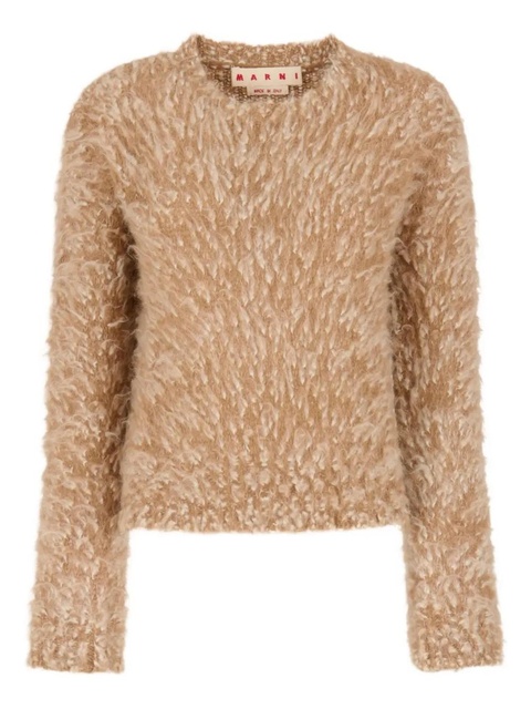 Marni bouclé alpaca sweater - Brown - zdjęcie produktu nr 1