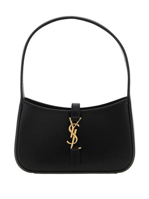 Saint Laurent Mini Le 5 à 7 logo leather shoulder bag - Black - zdjęcie produktu nr 1