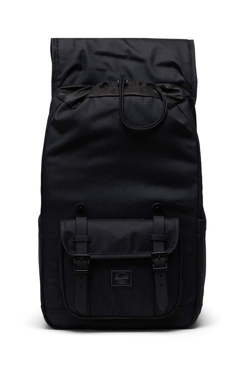 Herschel plecak Little America™ Mid kolor czarny duży gładki - zdjęcie produktu nr 1