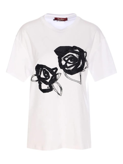 Max Mara floral-print T-Shirt - White - zdjęcie produktu nr 1