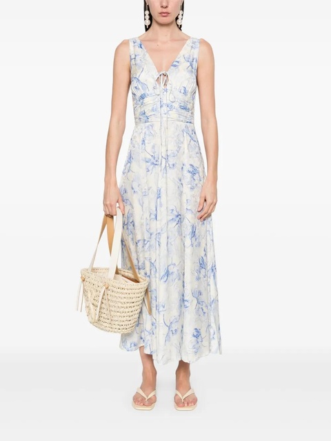 Maje floral midi dress - Blue - zdjęcie produktu nr 2