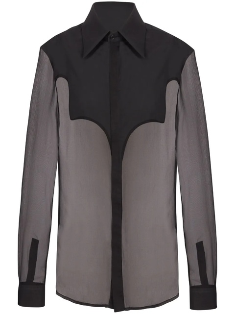 Balmain Western silk shirt - Black - zdjęcie produktu nr 1