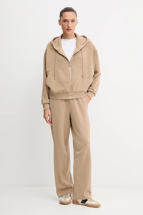 BOSS Orange spodnie dresowe damskie kolor zielony gładkie 50547800 - zdjęcie produktu nr 2