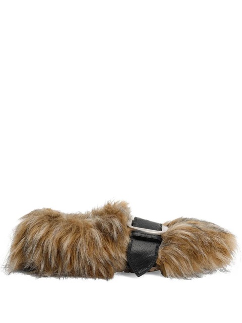 Dolce & Gabbana fur buckled loafers - Brown - zdjęcie produktu nr 1